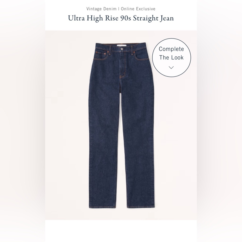Abercrombie Ultra High rise 90s straight Jean